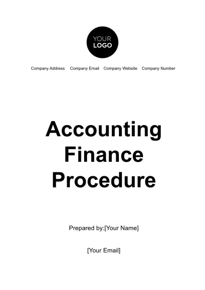 Free Accounting Finance Procedure Template to Edit Online