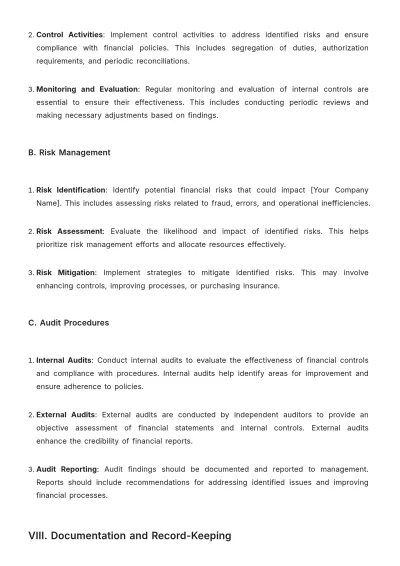 Free Accounting Finance Procedure Template to Edit Online