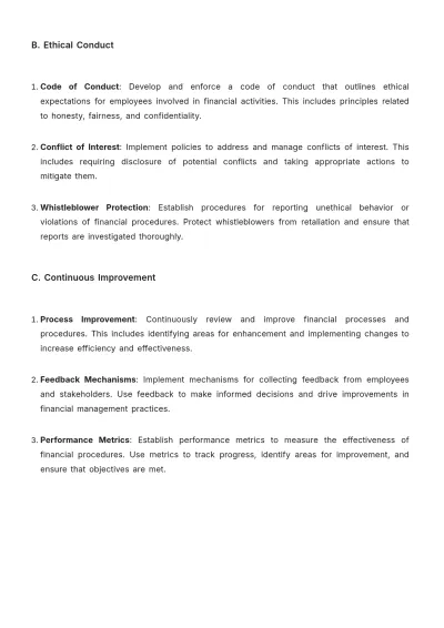 Free Accounting Finance Procedure Template to Edit Online