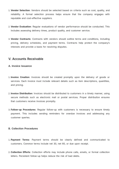 Free Accounting Finance Procedure Template to Edit Online