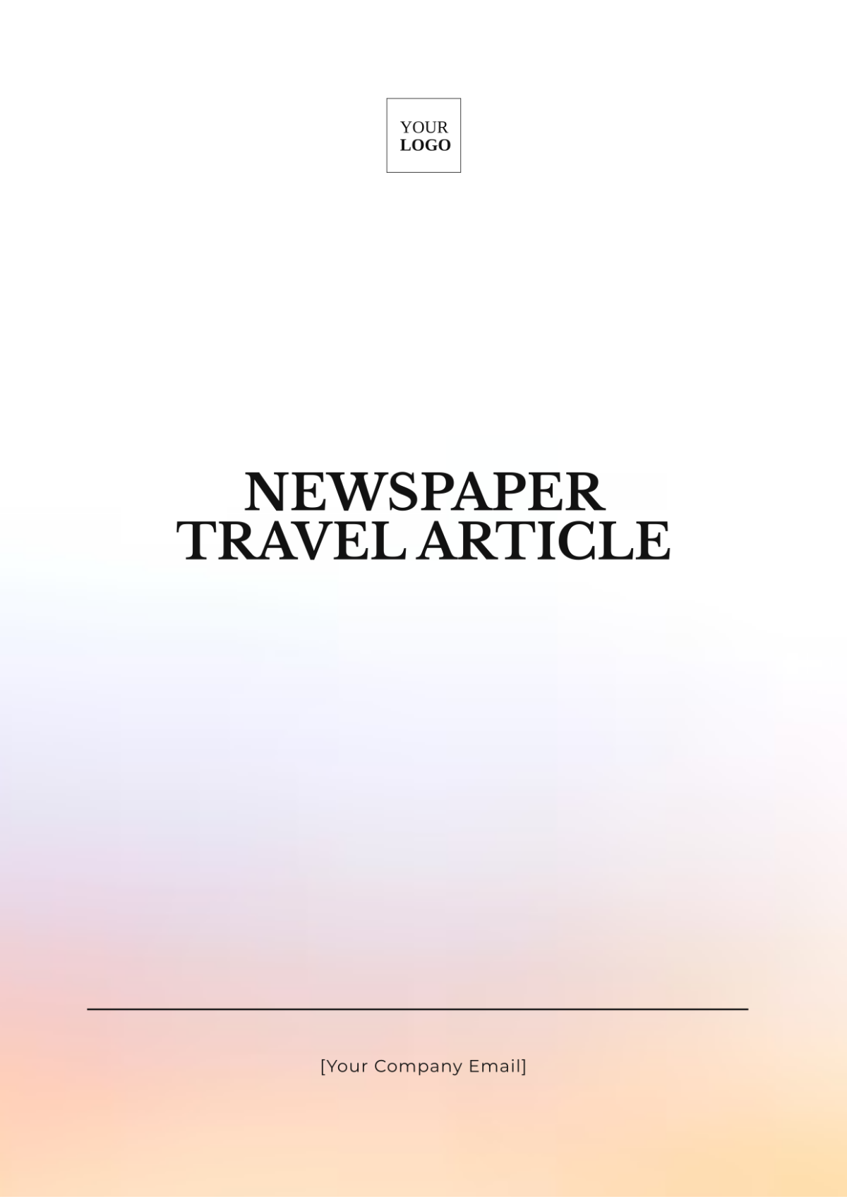 Newspaper Travel Article Template - Edit Online & Download