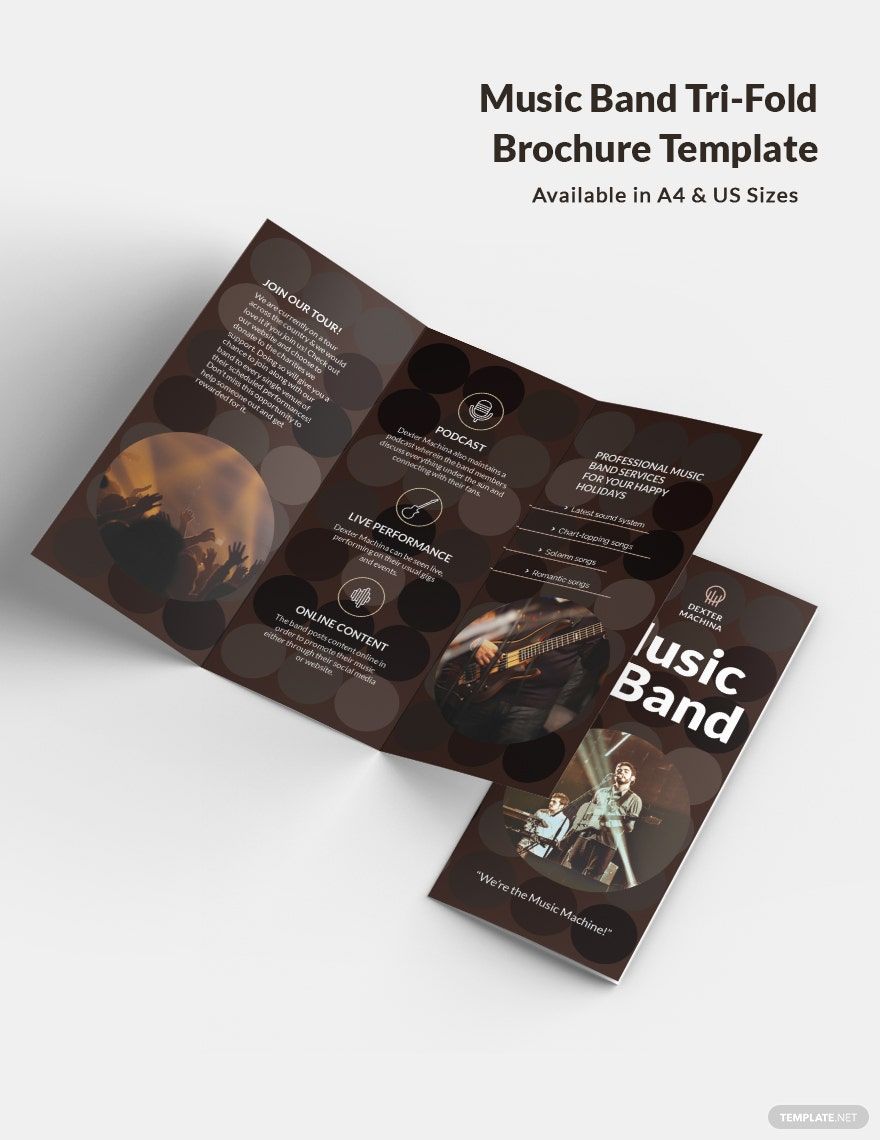 Music Band Tri-Fold Brochure Template