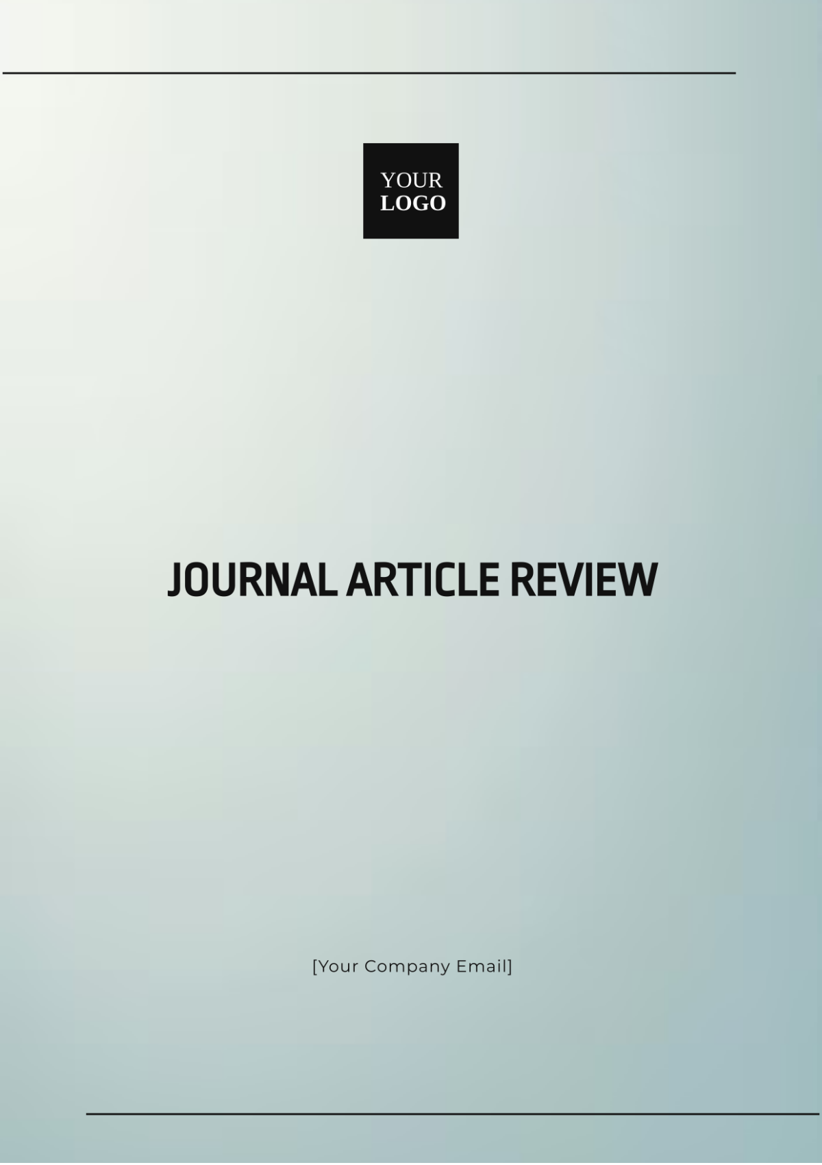 Journal Article Review Template - Edit Online & Download