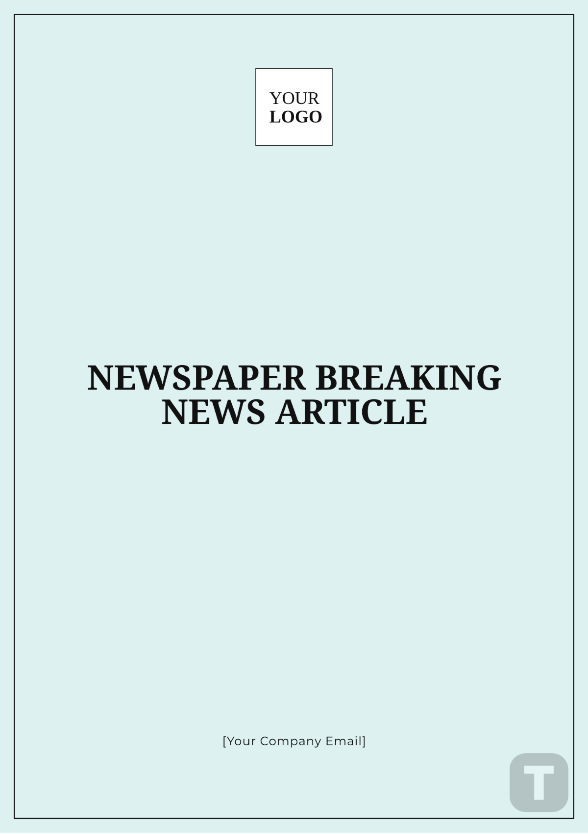 Newspaper Breaking News Article Template - Edit Online & Download