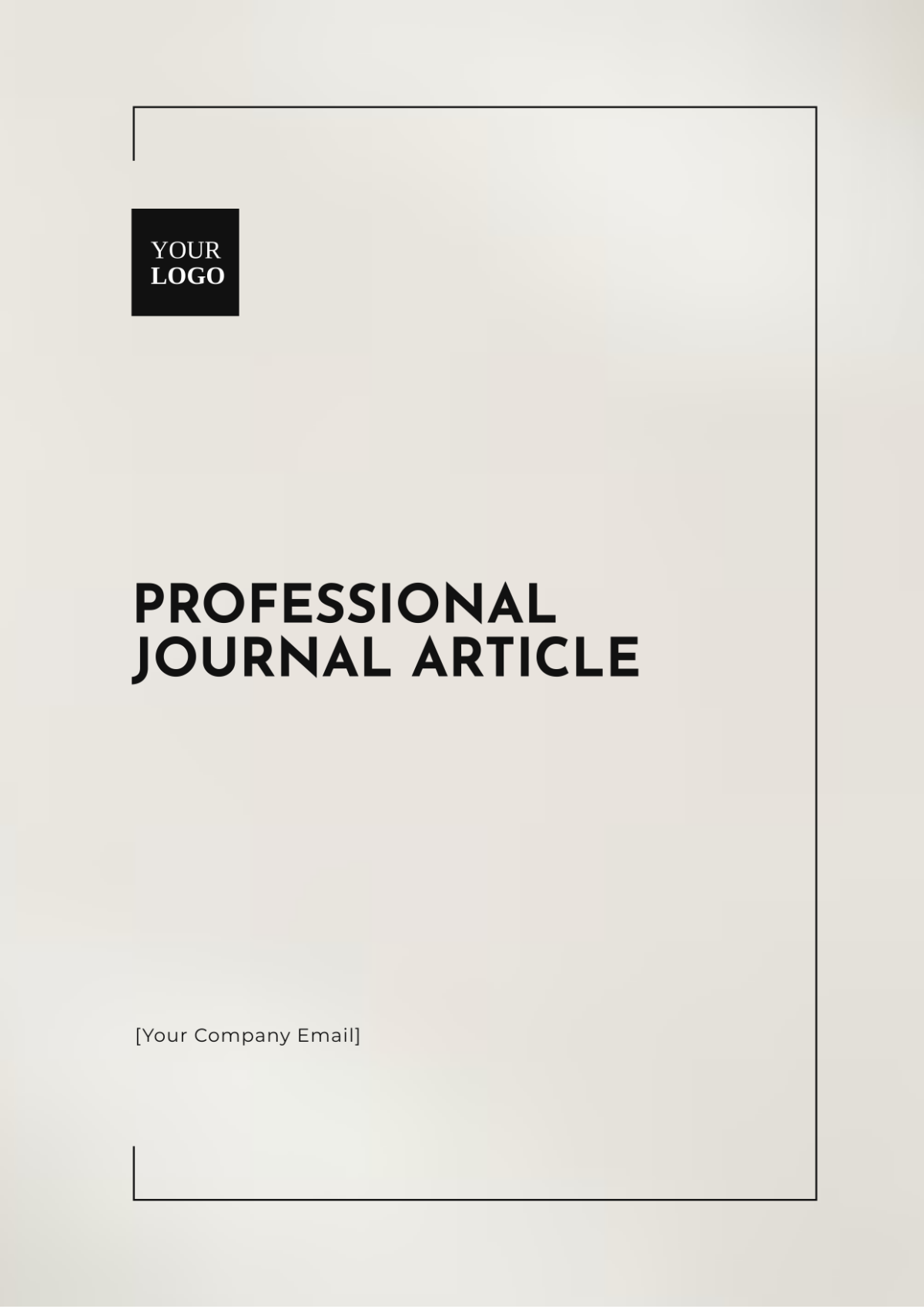 Professional Journal Article Template - Edit Online & Download