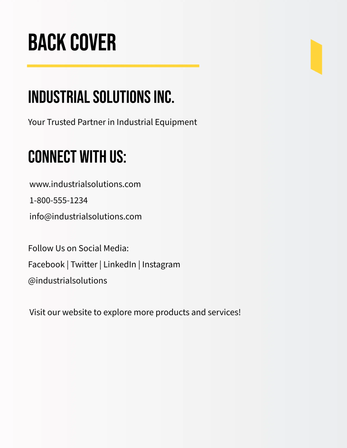 Free Industrial Catalog Template to Edit Online