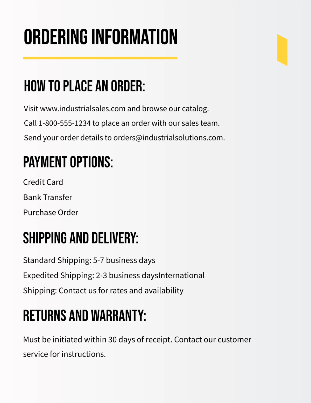 Free Industrial Catalog Template to Edit Online