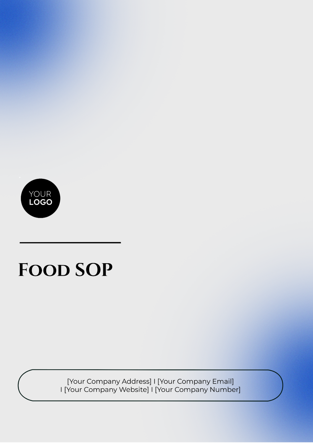 Food SOP Design Template - Edit Online & Download