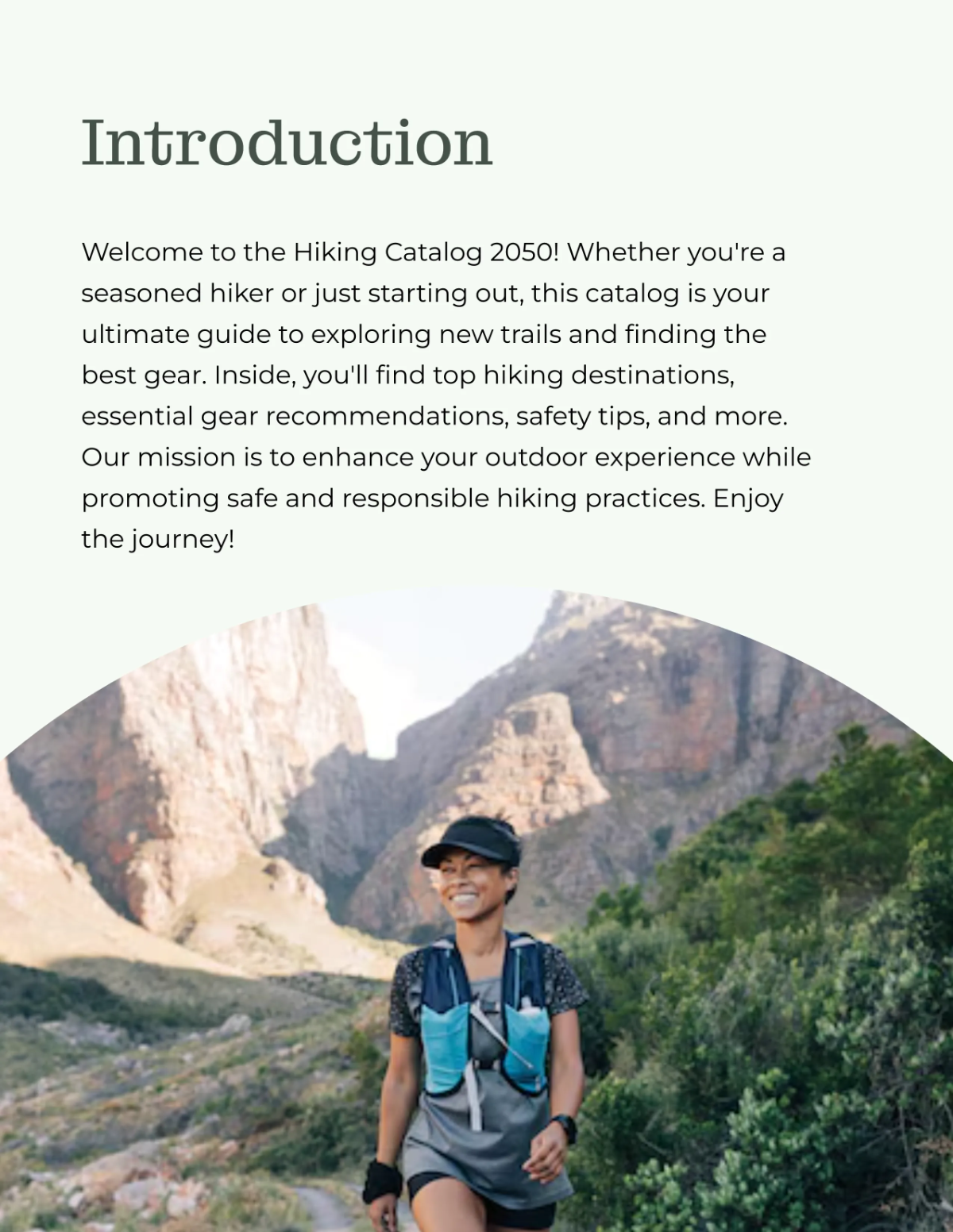 Free Hiking Catalog Cover Template to Edit Online