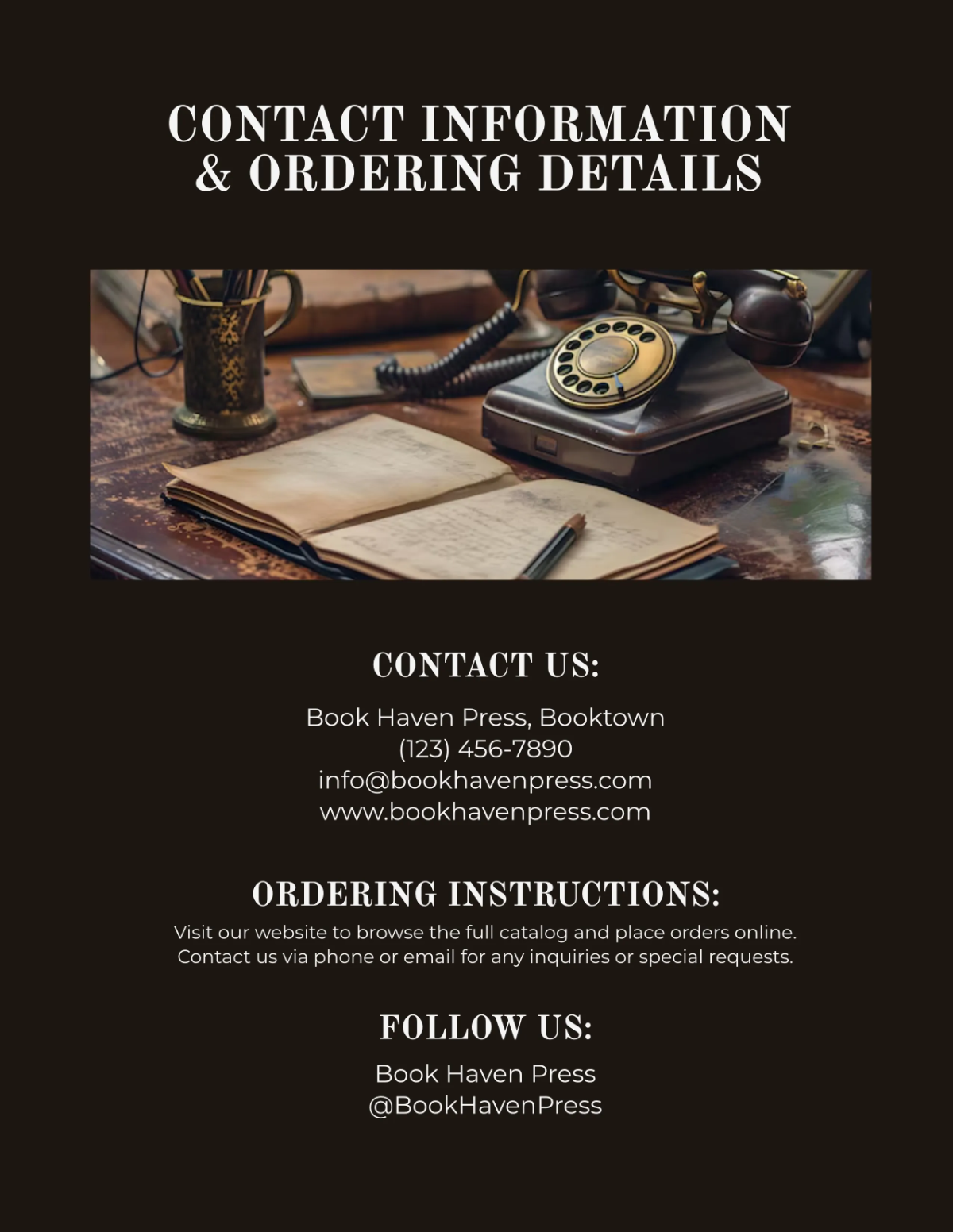 Free Book Catalog Template to Edit Online