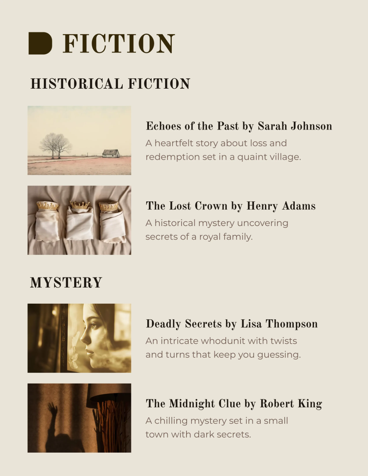 Free Book Catalog Template to Edit Online