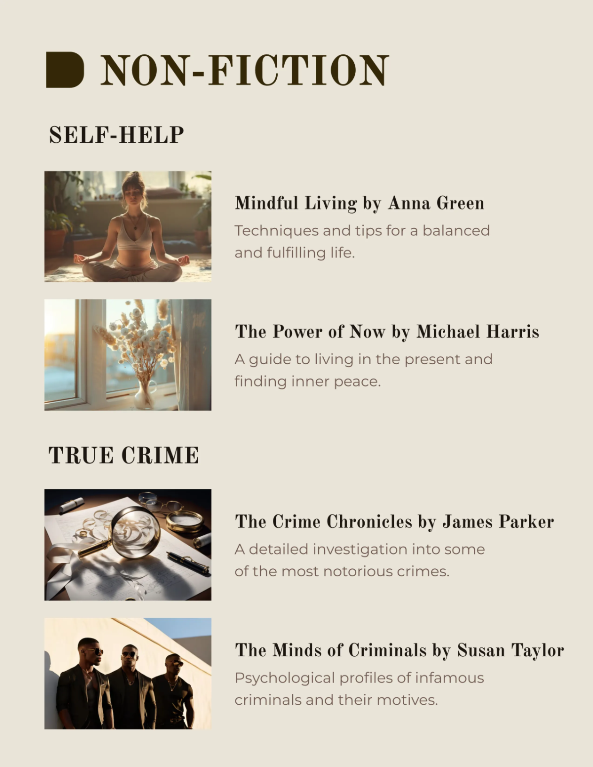 Free Book Catalog Template to Edit Online