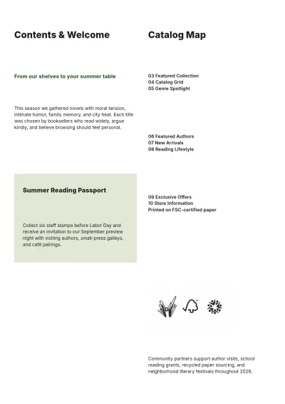 Free Book Catalog Template to Edit Online