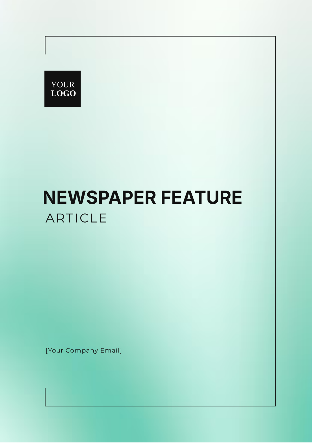 Newspaper Feature Article Template - Edit Online & Download