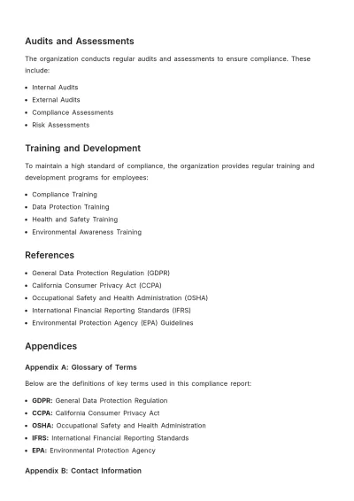 Free Compliance Template to Edit Online