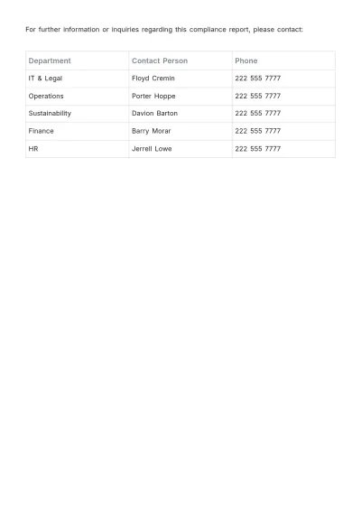 Free Compliance Template to Edit Online