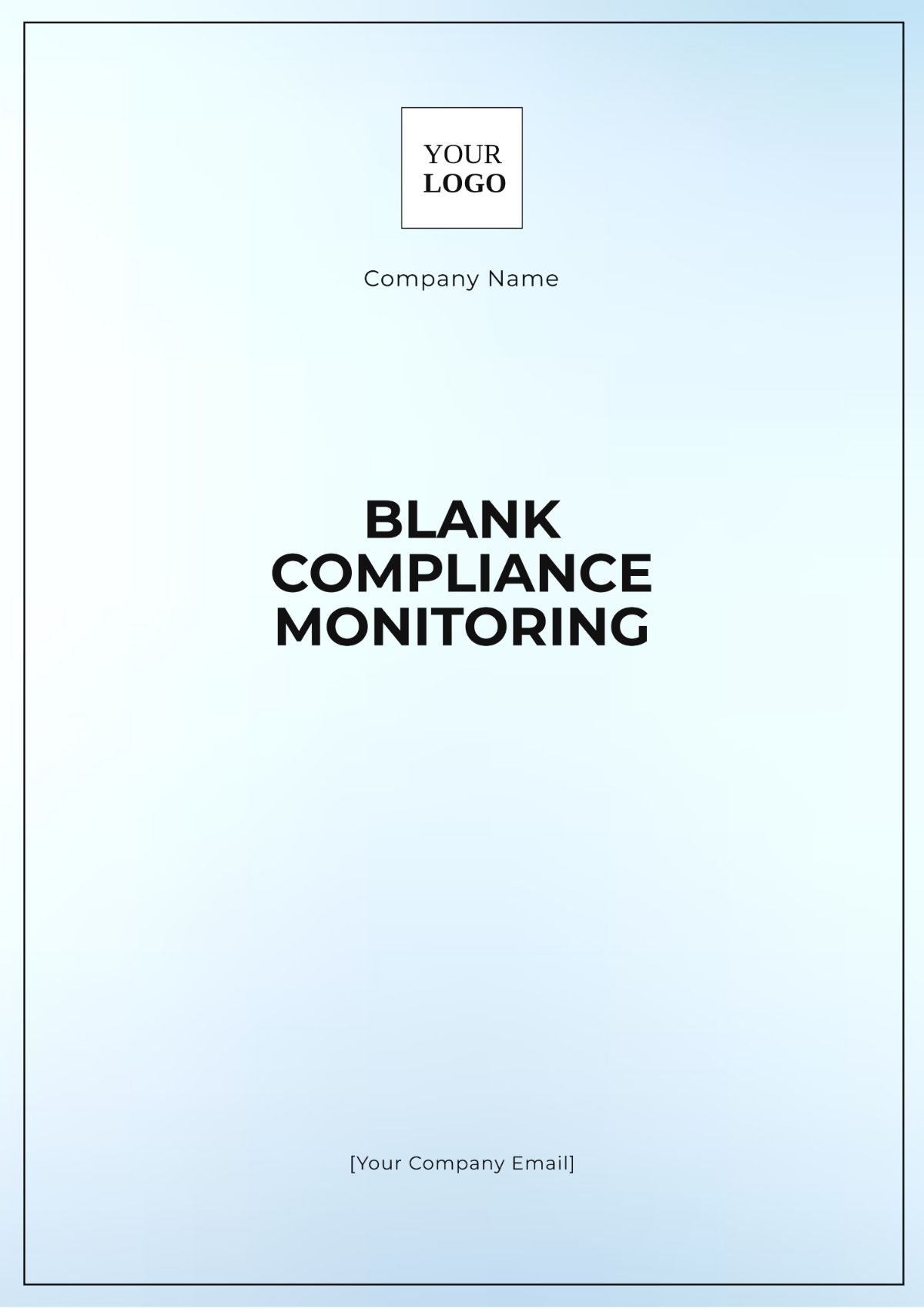 Blank Compliance Monitoring Template