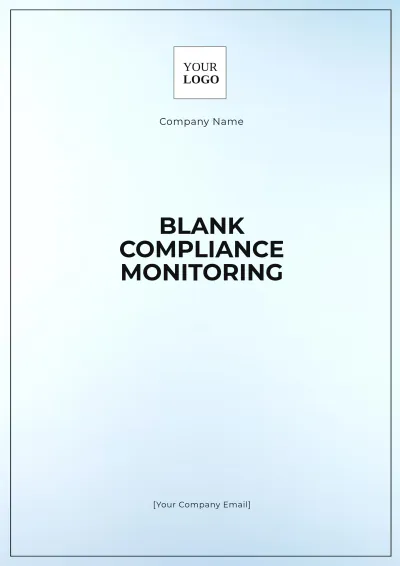 Free Blank Compliance Monitoring Template to Edit Online
