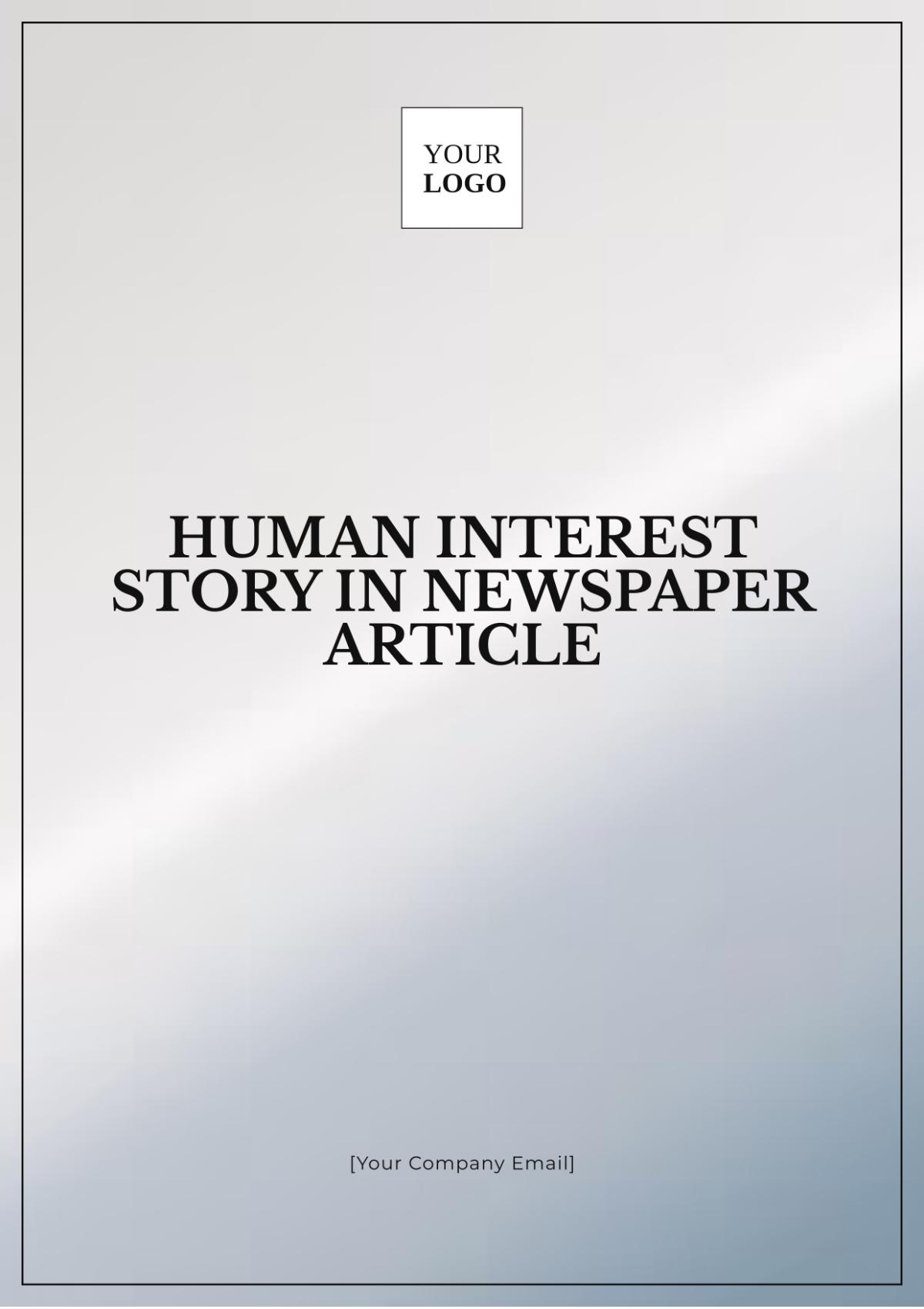 Human Interest Story in Newspaper Article Template - Edit Online & Download