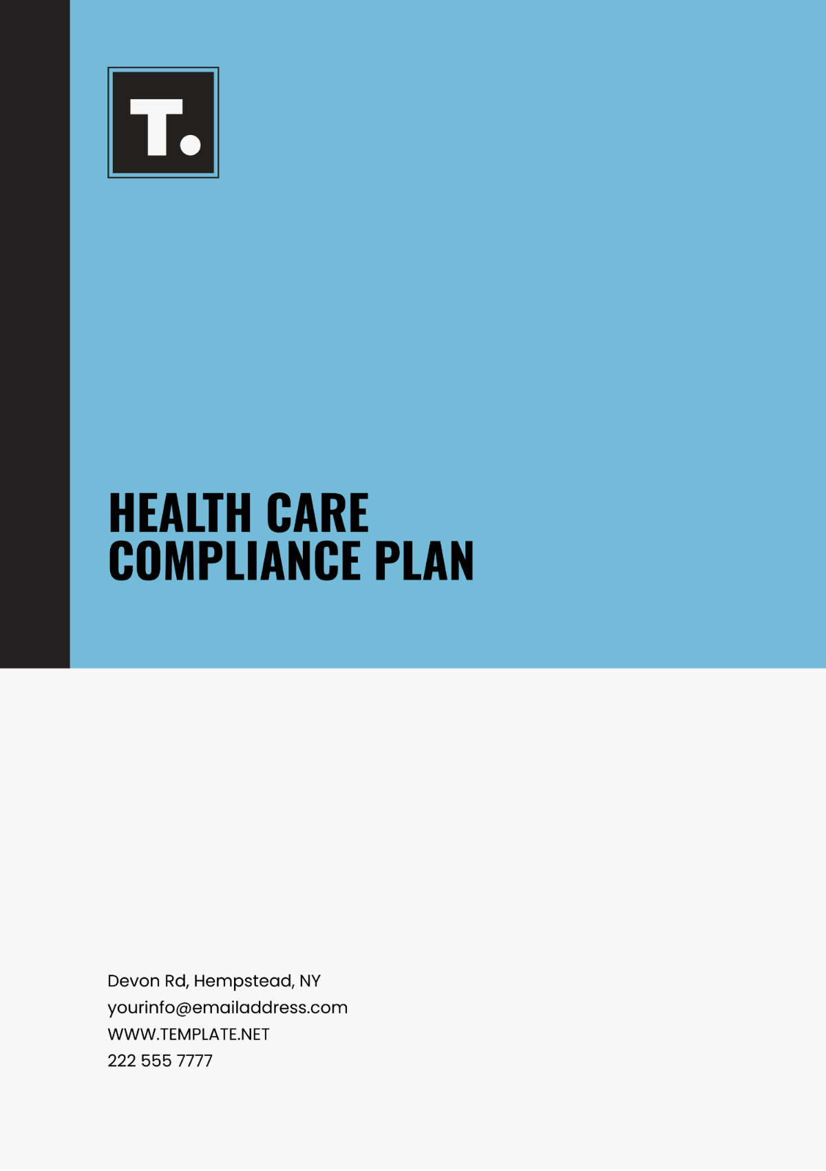 Health Care Compliance Plan Template