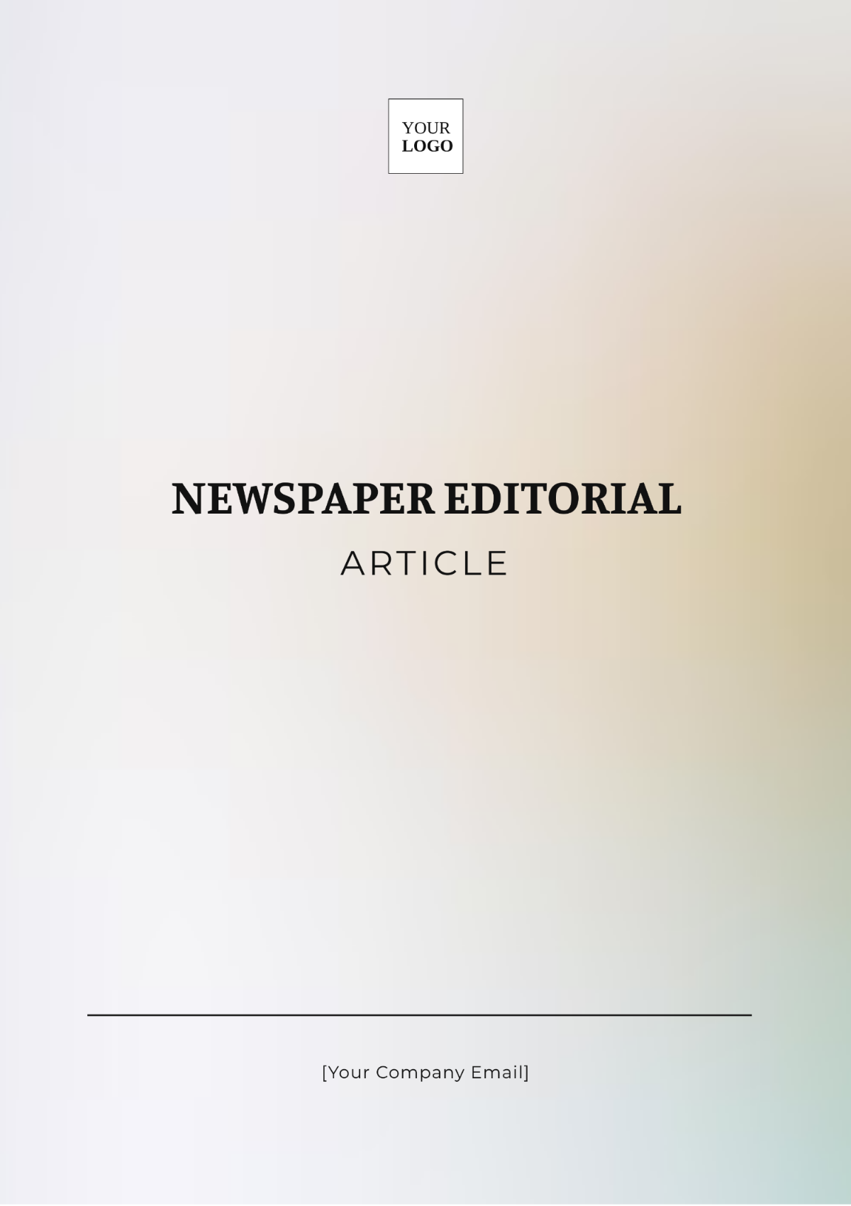 Newspaper Editorial Article Template - Edit Online & Download