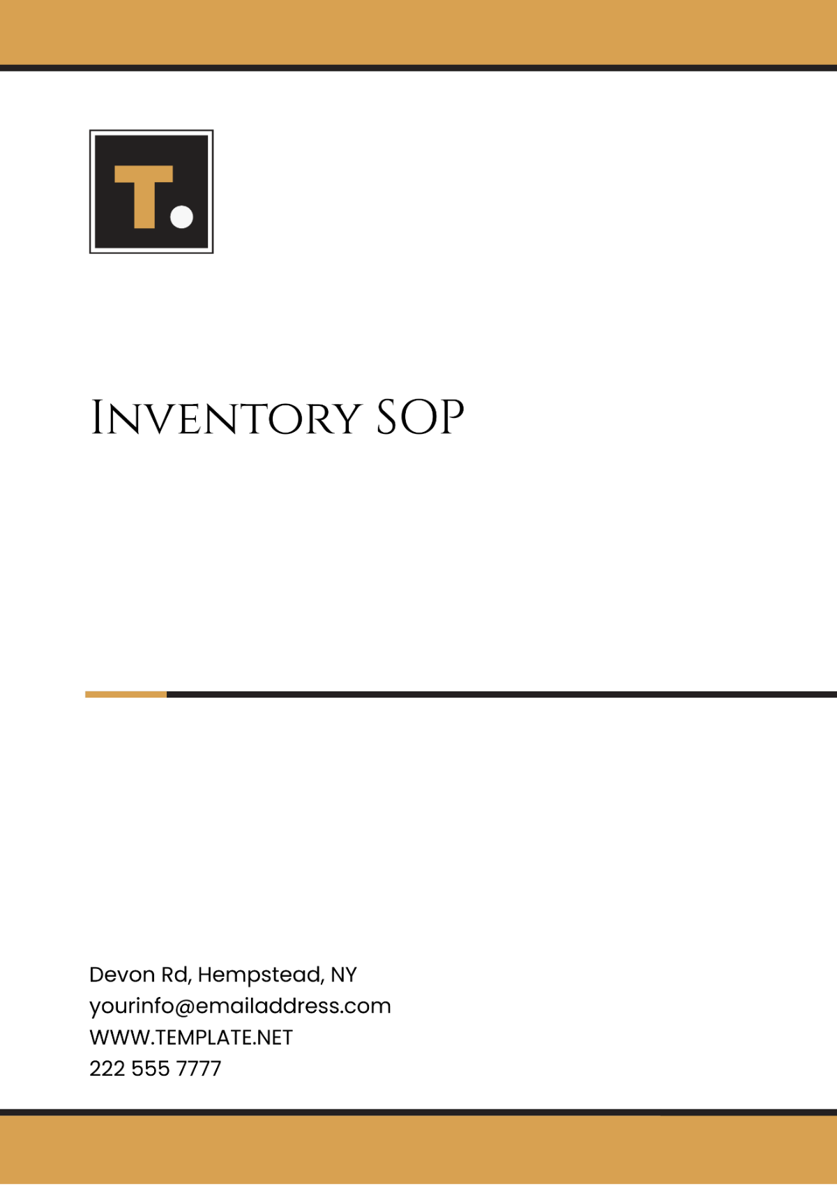 Inventory SOP Template