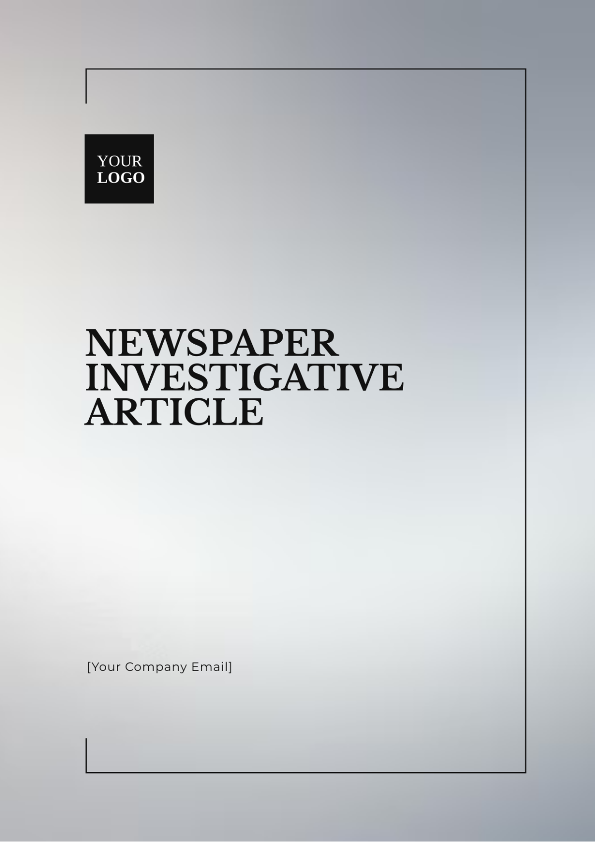 Newspaper Investigative Article Template - Edit Online & Download