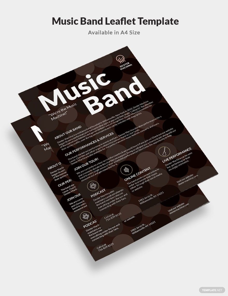Music Band Leaflet Template