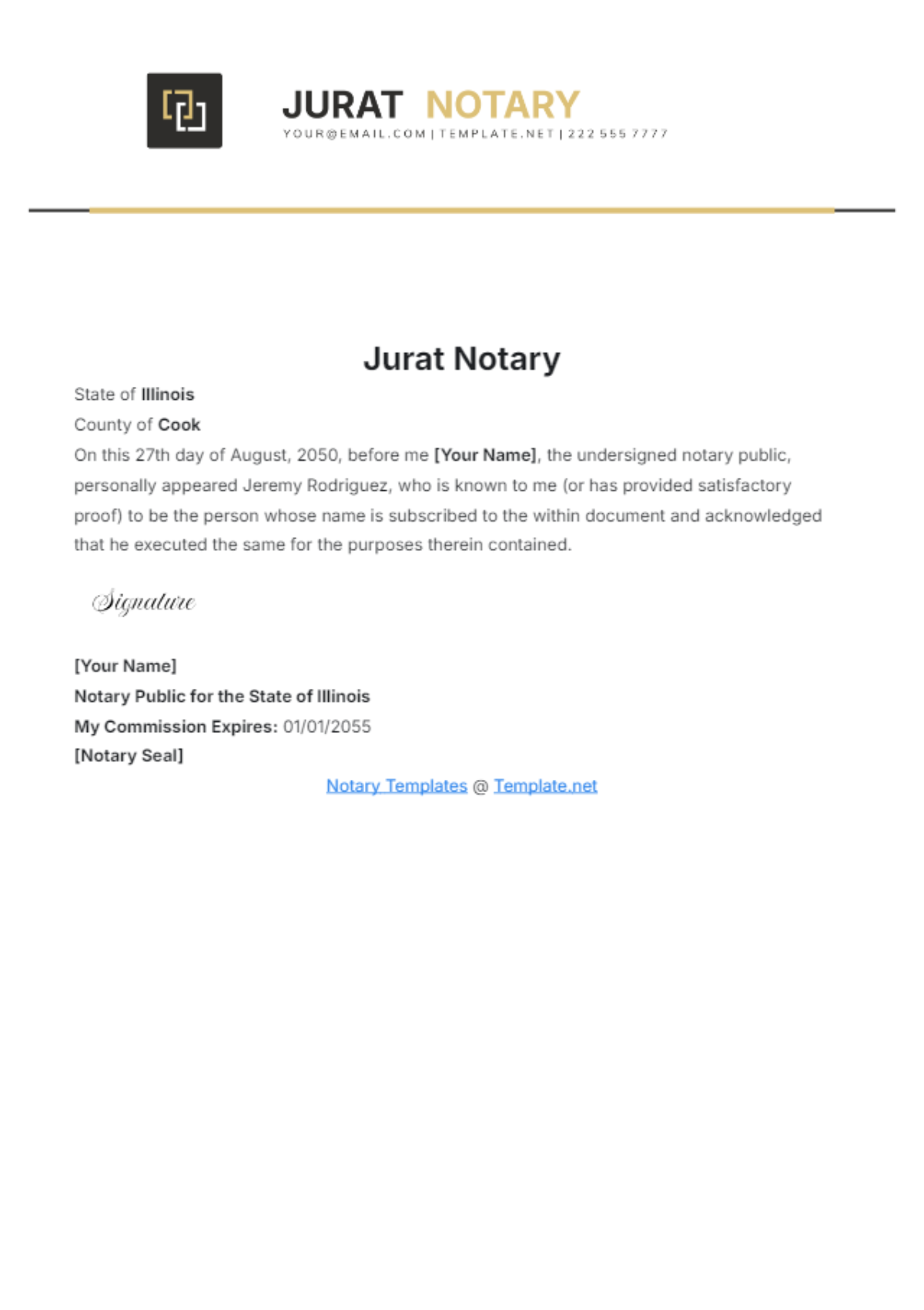 Free Notary Record Journal Template to Edit Online