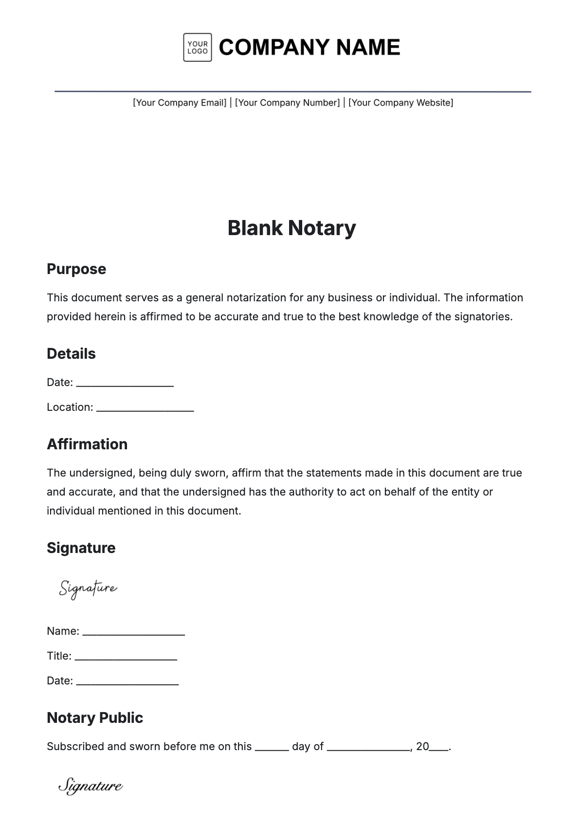 Free Notary Templates To Edit Online Print Free Notary Templates To Edit Online Print