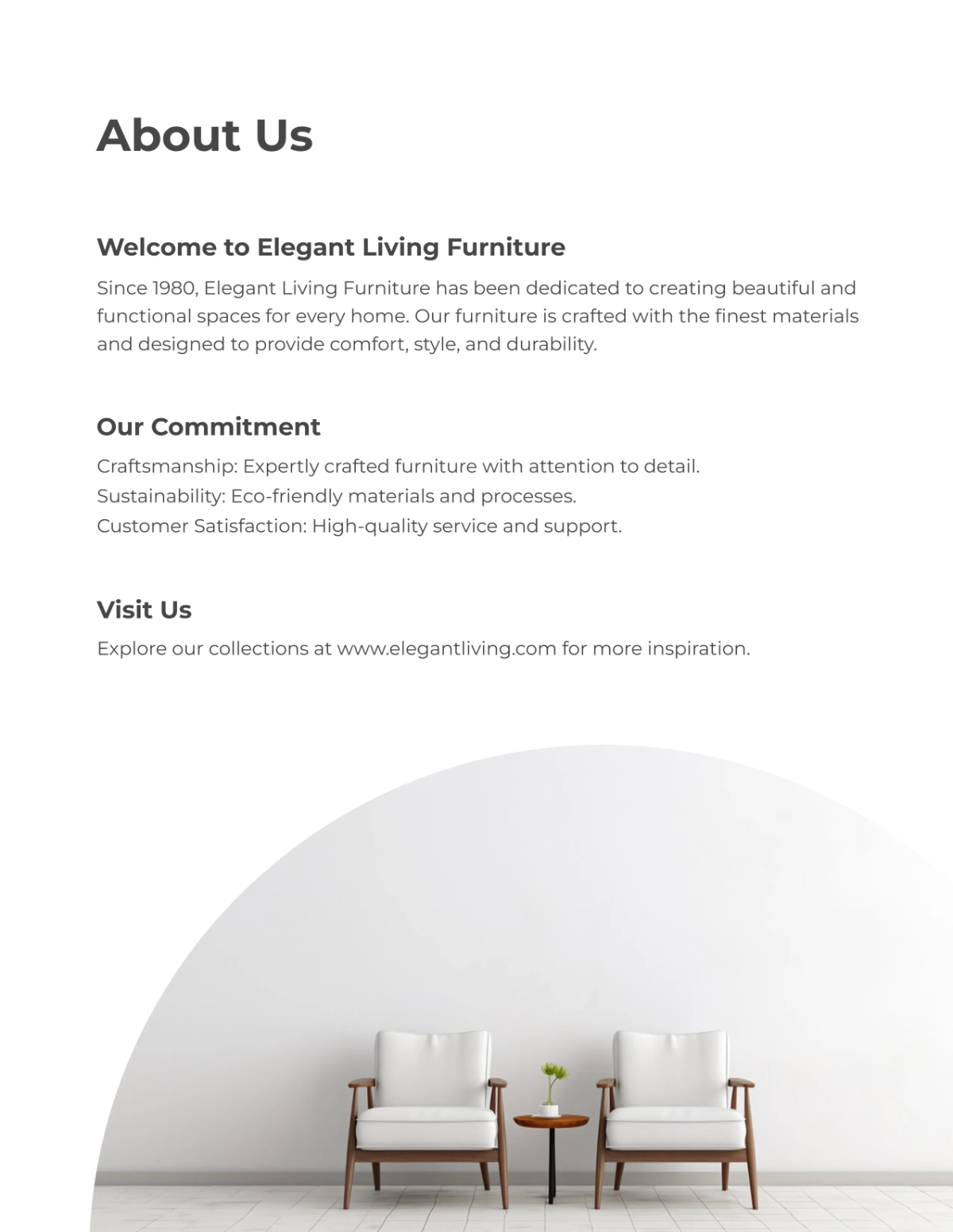 Free Minimalist Furniture Catalog Template to Edit Online