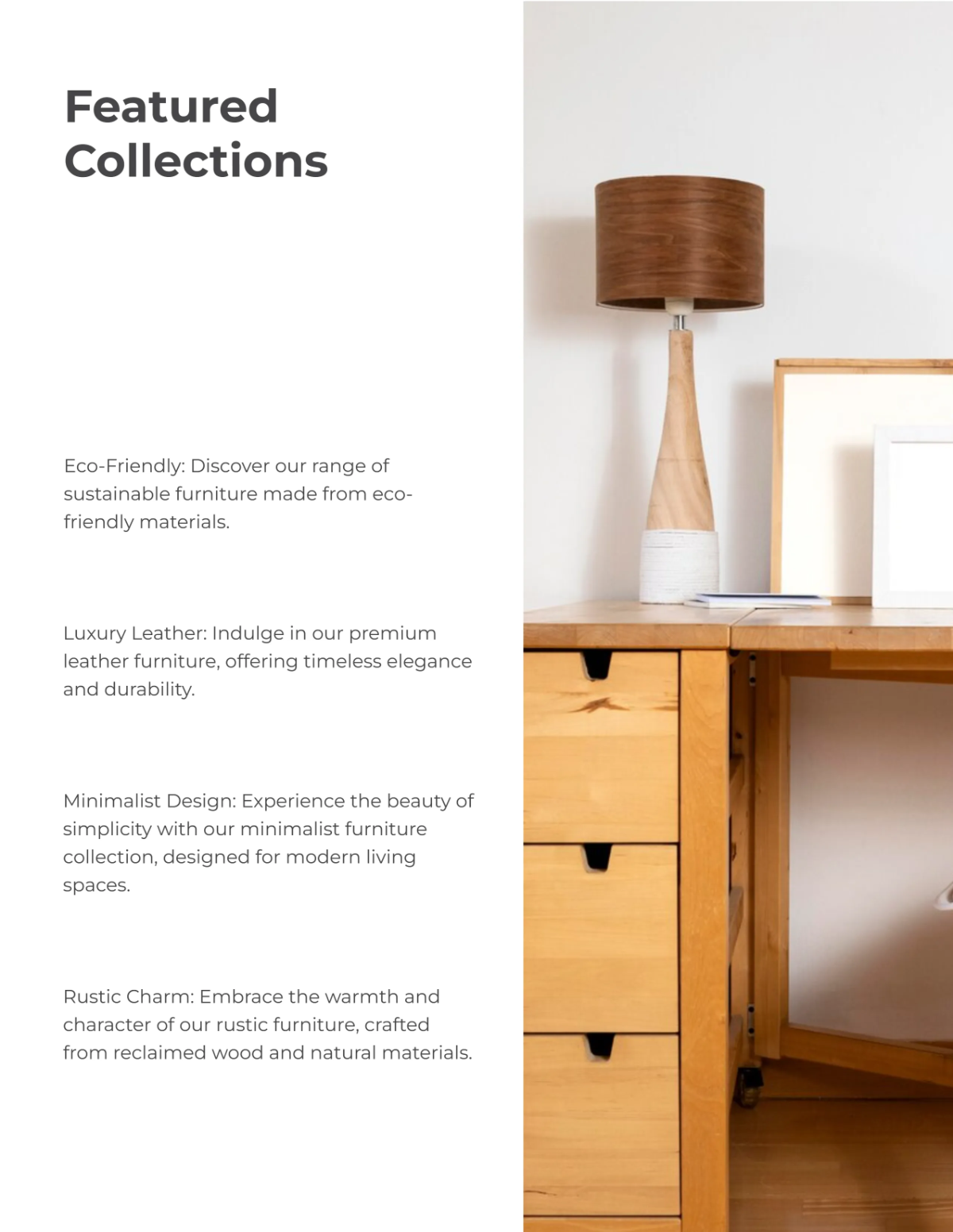 Free Minimalist Furniture Catalog Template to Edit Online