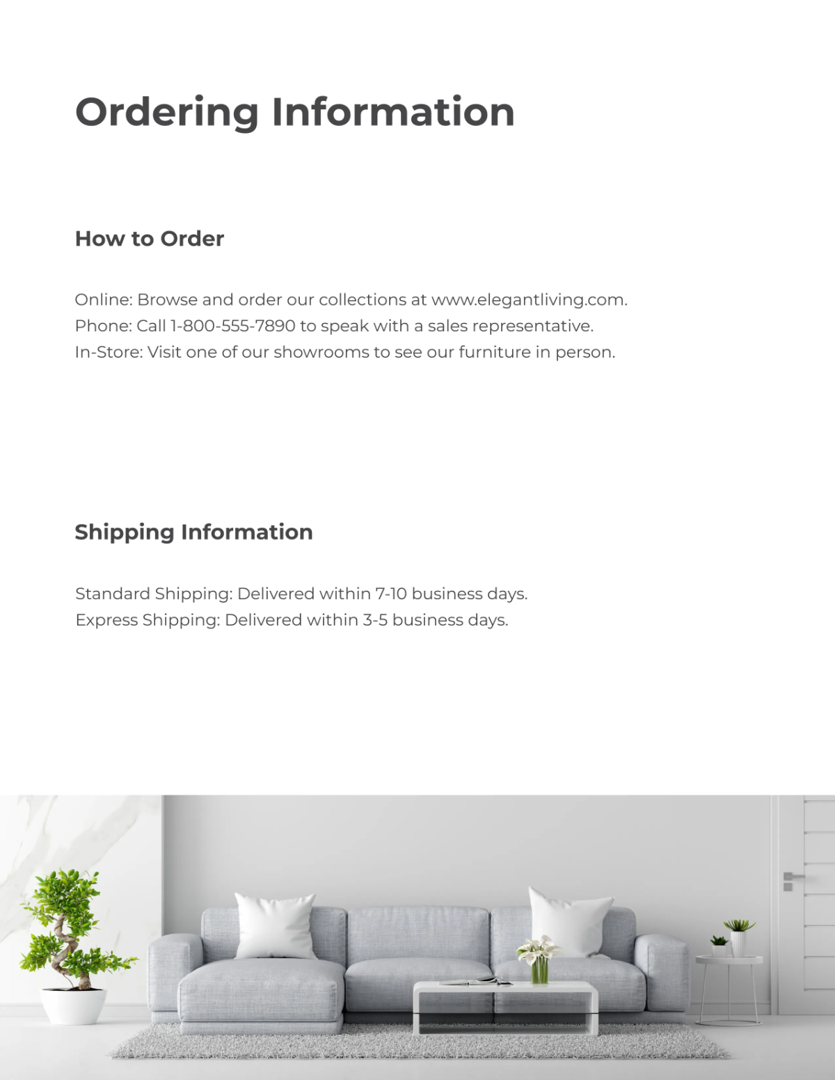 Free Minimalist Furniture Catalog Template to Edit Online