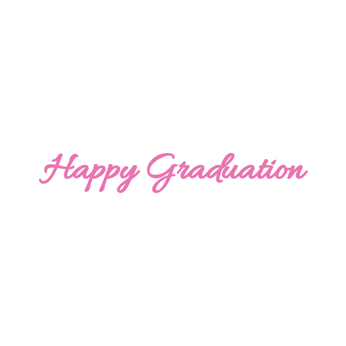 Floral Happy Graduation Text