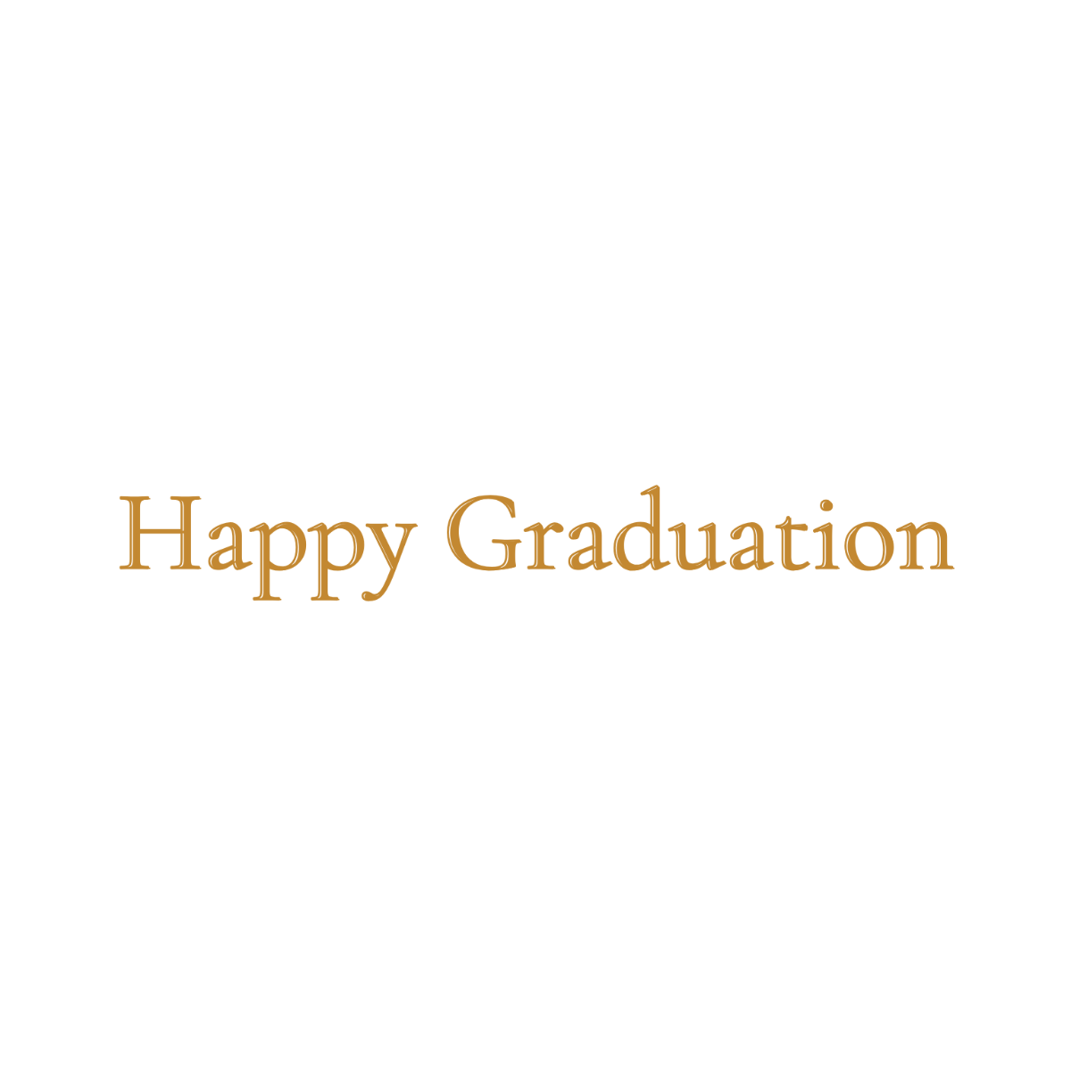 Gold Happy Graduation Text