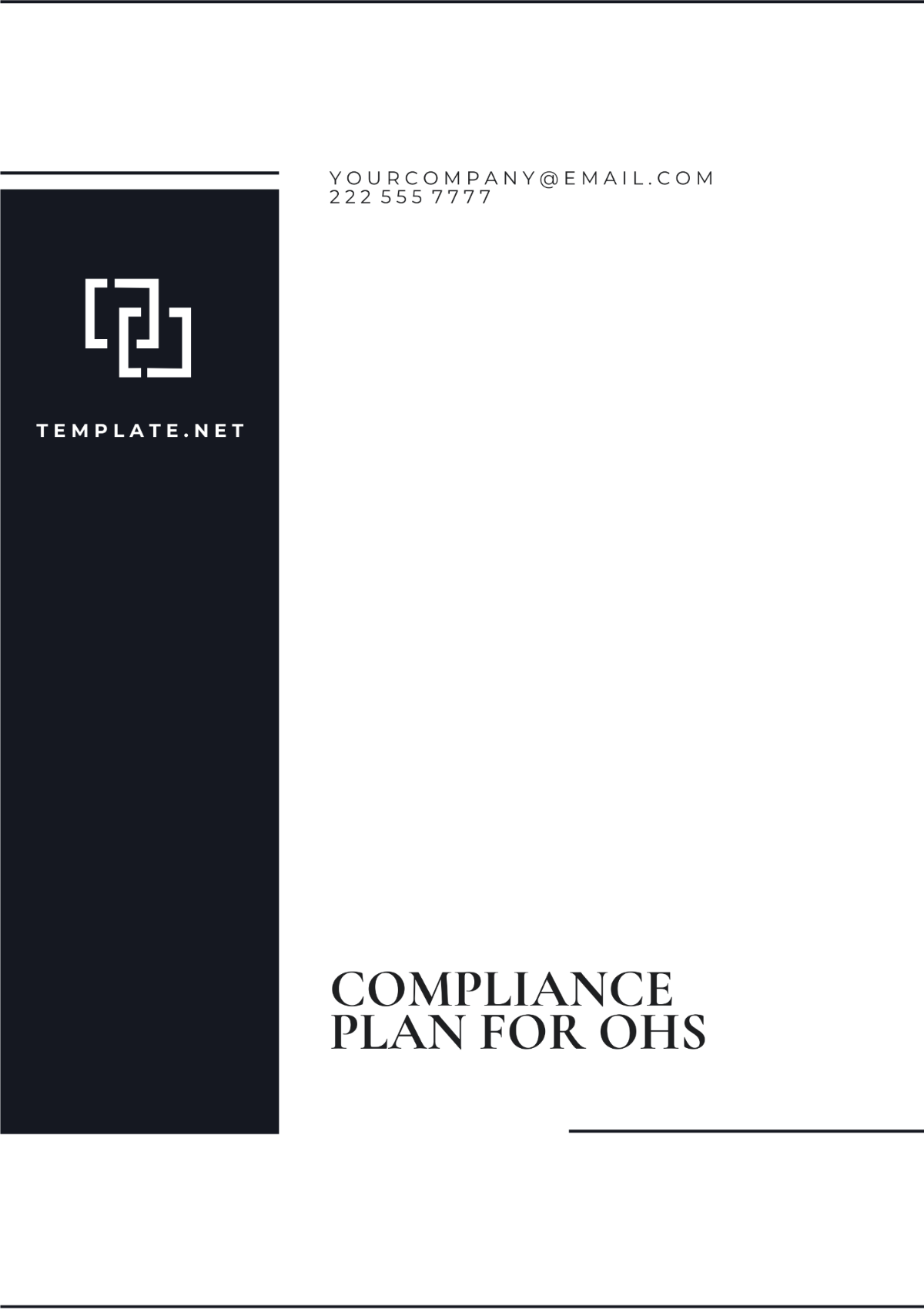 Compliance Plan for OHS Template