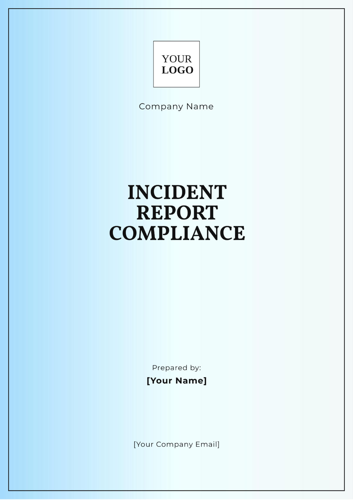 Incident Report Compliance Template