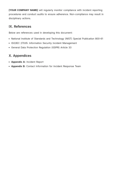 Free Incident Report Compliance Template to Edit Online