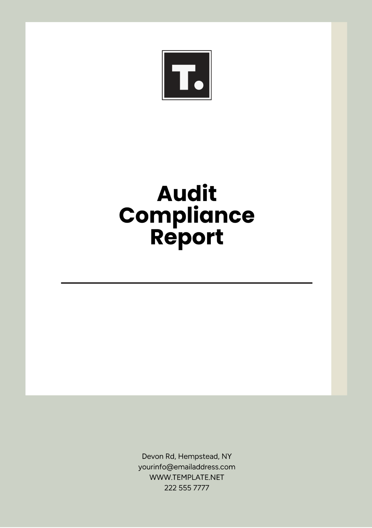 Audit Compliance Report Template