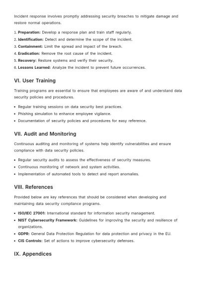 Free Data Security Compliance Template to Edit Online