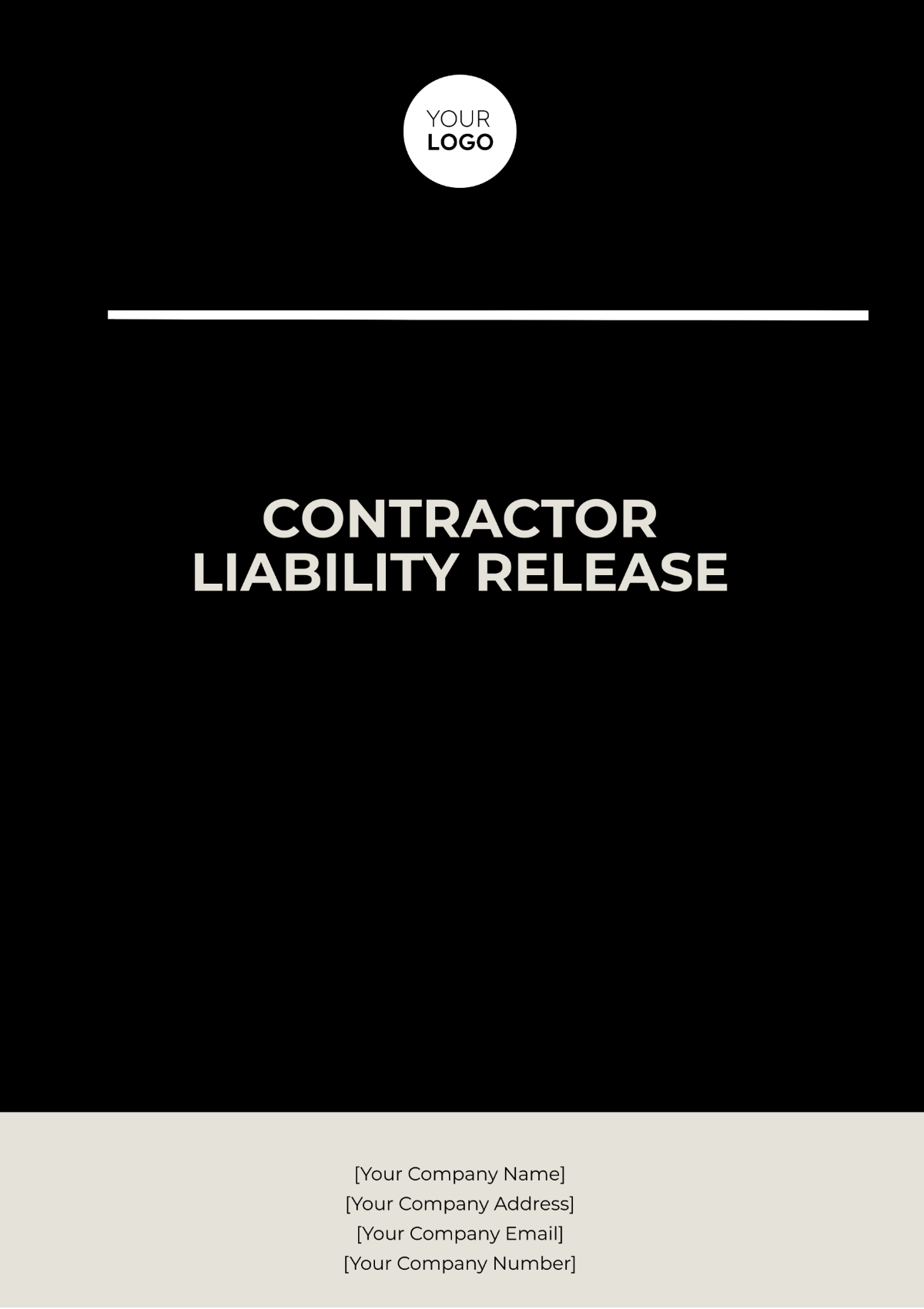 Contractor Liability Release Template