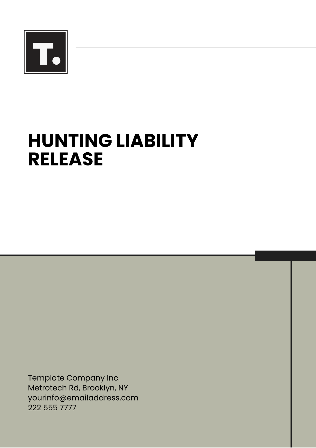 Hunting Liability Release Template