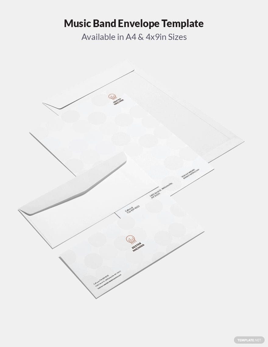 Music Band Envelope Template