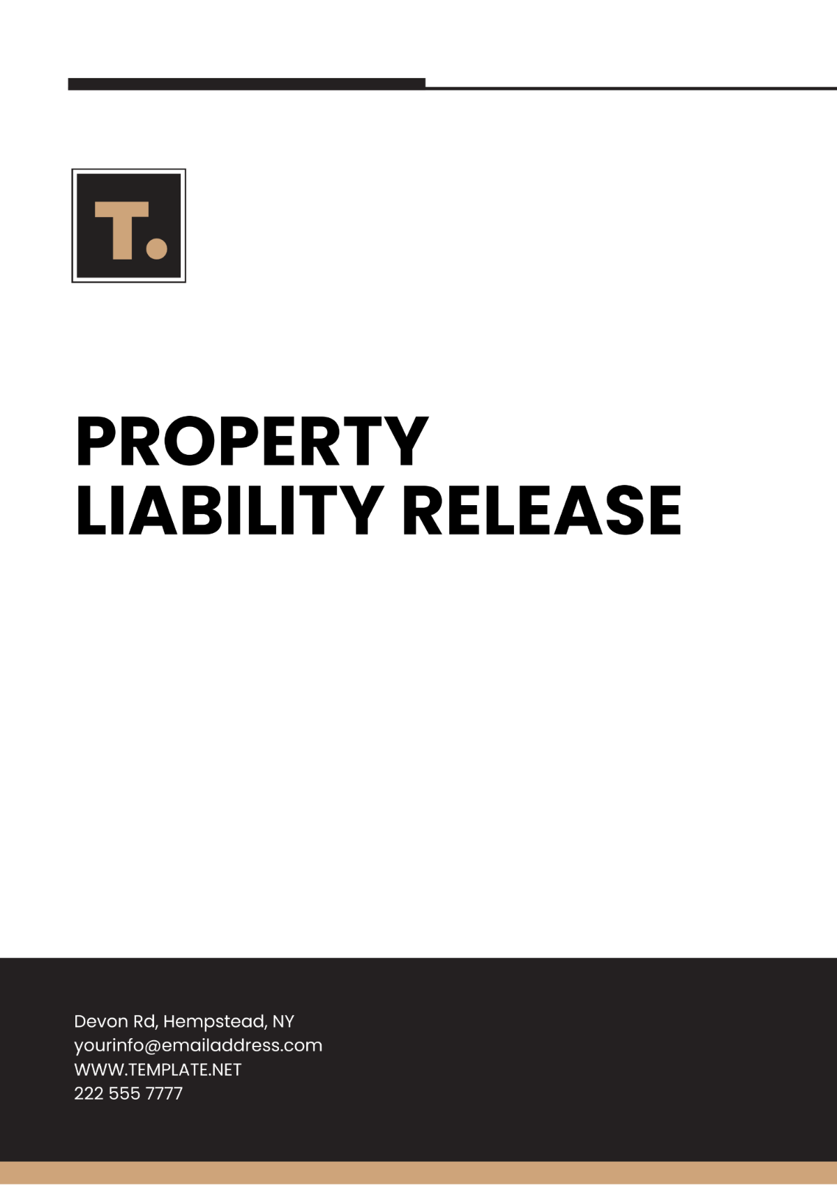 Property Liability Release Template