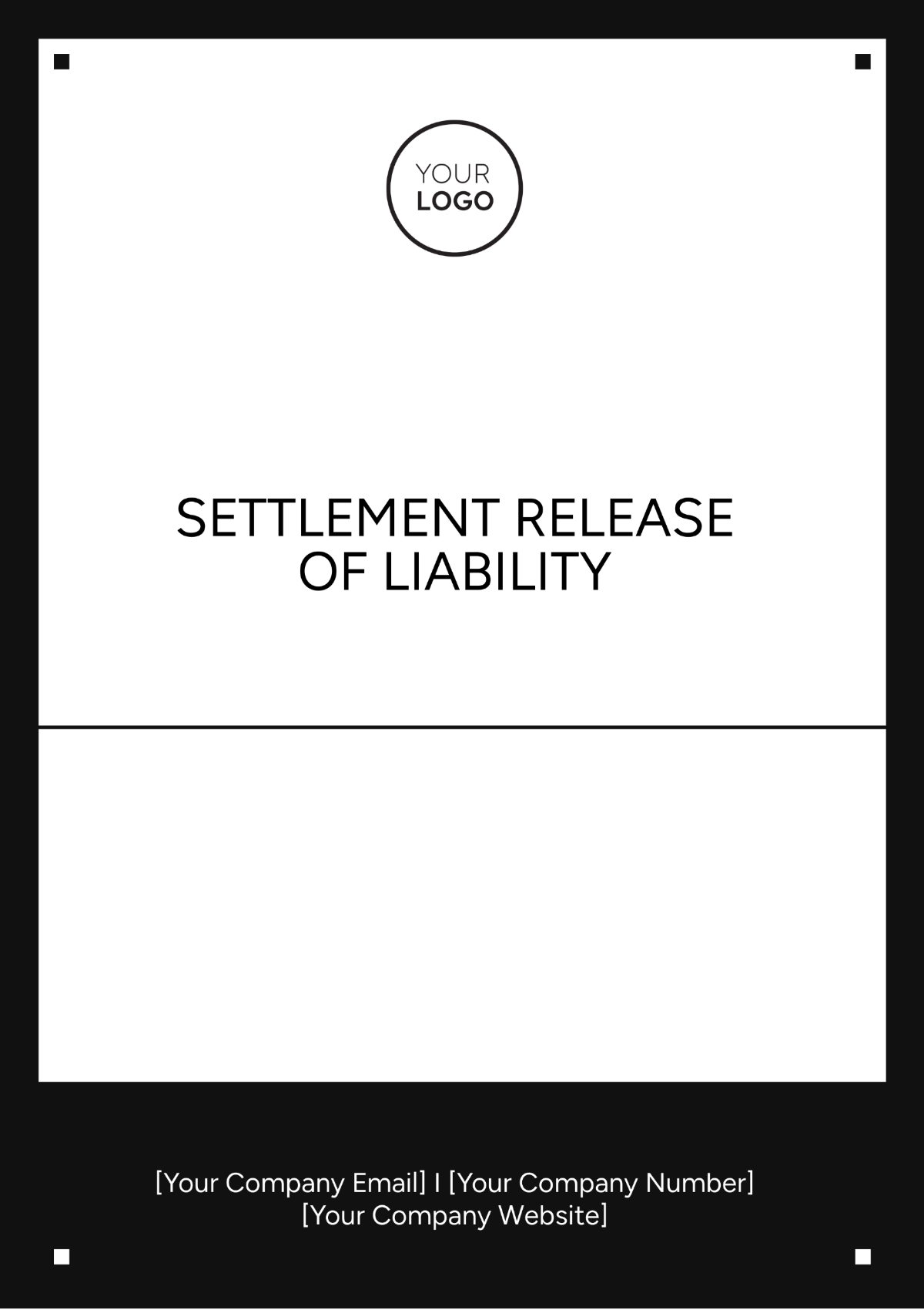 Settlement Release of Liability Template