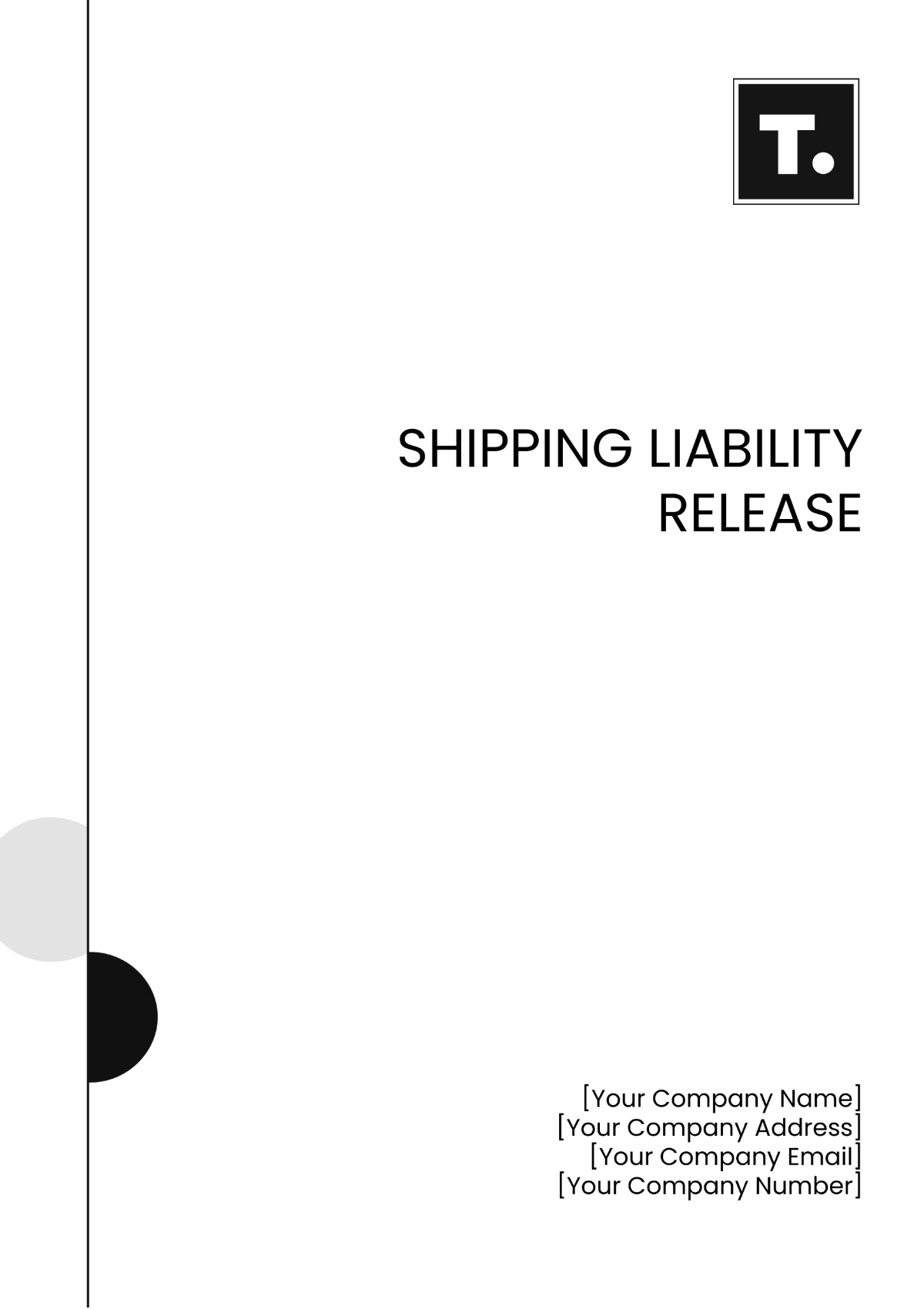 Sample Shipping Liability Release Template