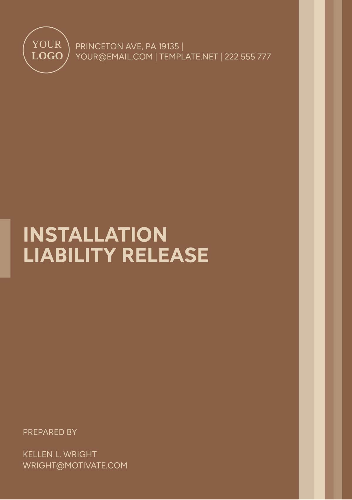 Installation Liability Release Template