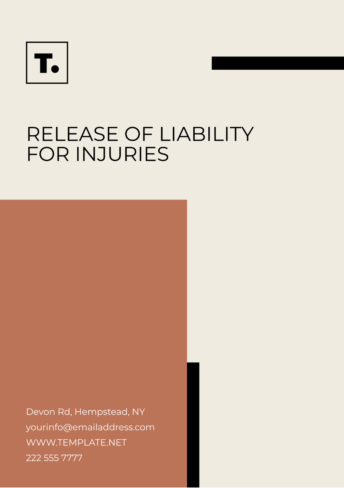 Release of Liability for Injuries Template