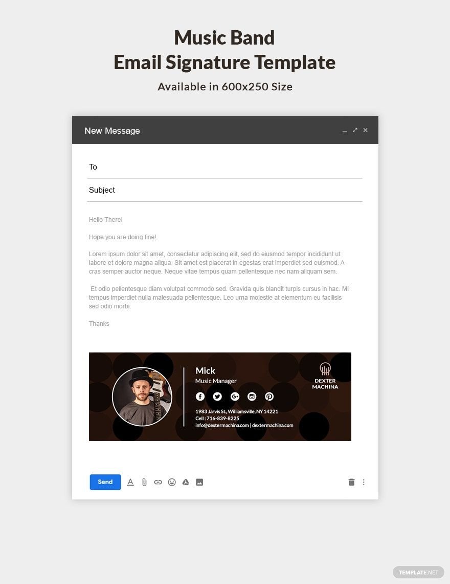 Music Band Email Signature Template