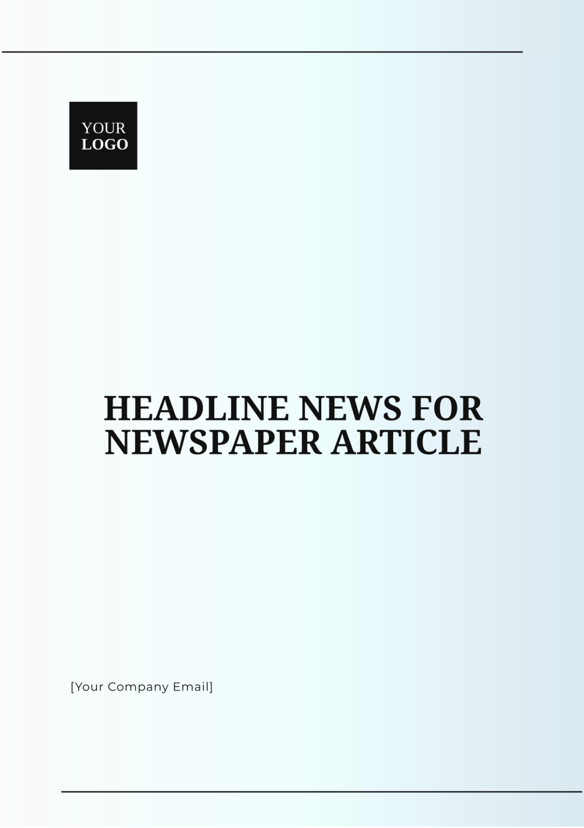 Headline News for Newspaper Article Template - Edit Online & Download